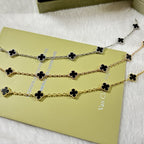 [¡®Lumi¡¯]CLOVER 6 MOTIF  ONYXS BRACELET