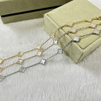 [¡®Lumi¡¯]CLOVER 6 MOTIF WHITE MOP BRACELET