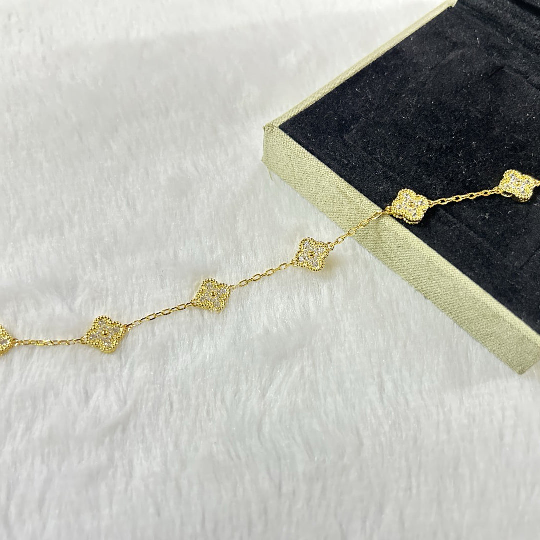 [Lumi]New CLOVER 6 MOTIF DIAMOND BRACELET