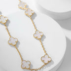¡®Lumi¡¯CLOVER 10 MOTIFS WHITE MOTHER OF PEARL NECKLACE