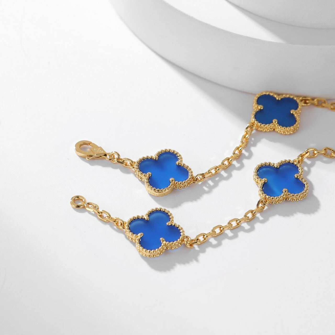 ¡®Lumi¡¯CLOVER 10 MOTIFS BLUE AGATE NECKLACE