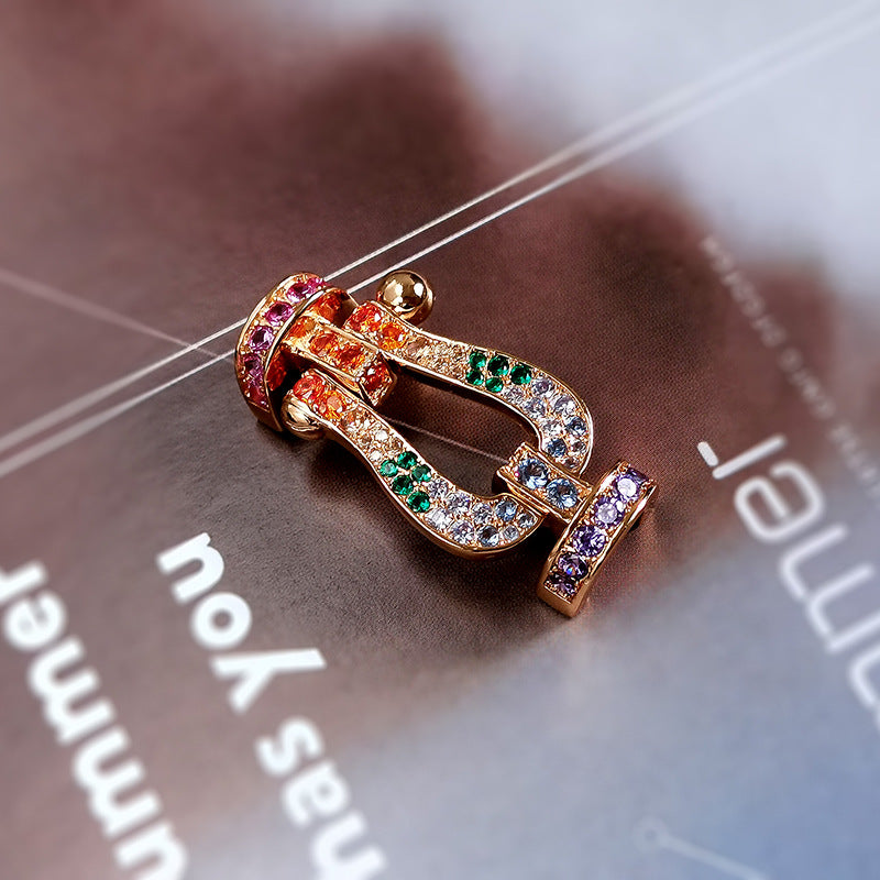 ¡®Lumi¡¯FORCE LARGE HORSESHOE  COLORED DIAMOND BRACELET ROSE GOLD
