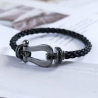 ¡®Lumi¡¯FORCE LARGE SERIES HORSESHOE BLACK SAMURAI BRACELET