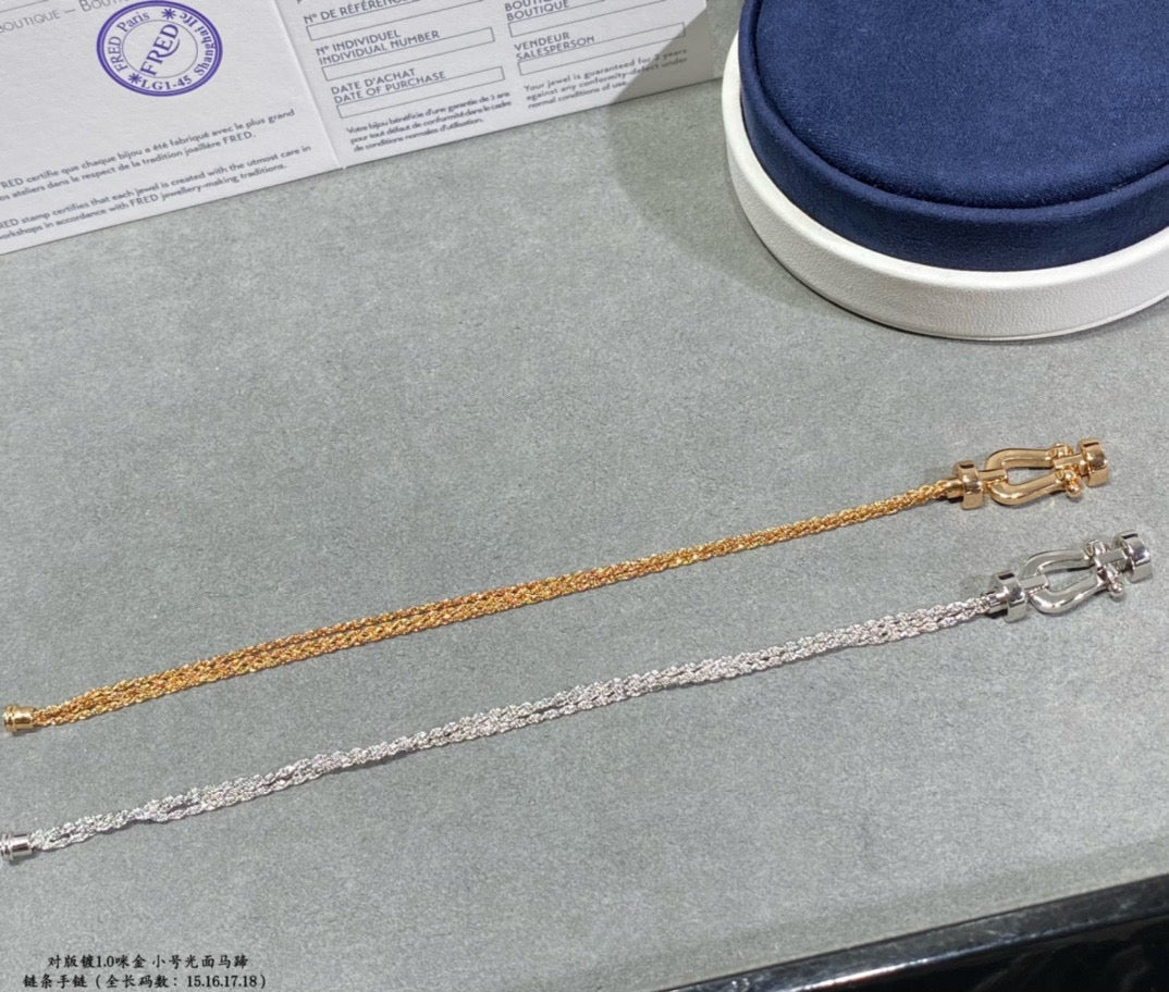 ¡®Lumi¡¯FORCE SMALL HORSESHOE  DIAMOND CHAIN ROPE BRACELET
