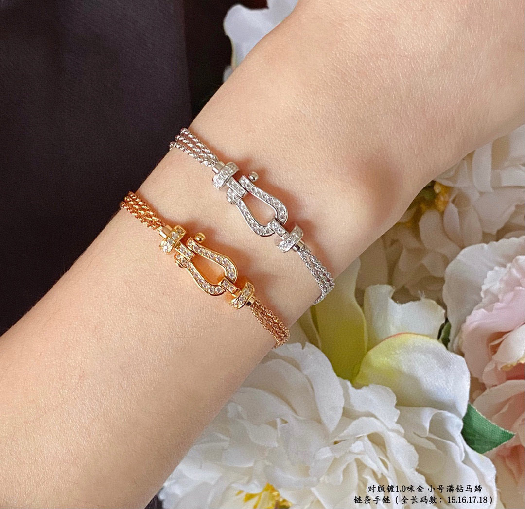 ¡®Lumi¡¯FORCE SMALL HORSESHOE  DIAMOND CHAIN ROPE BRACELET