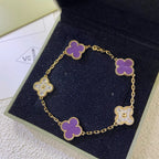 [Lumi jewelry] CLOVER 5 MOTIF VIOLET BRACELET COLLECTION