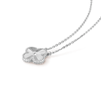 ¡®Lumi¡¯CLOVER 15MM LASER NECKLACE SILVER
