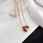 ¡®Lumi¡¯LUCKY  CARNELIANS LADYBUG NECKLACE