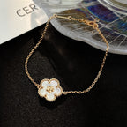 ¡®Lumi¡¯LUCKY WHITE MOP PLUM BLOSSOM  BRACELET
