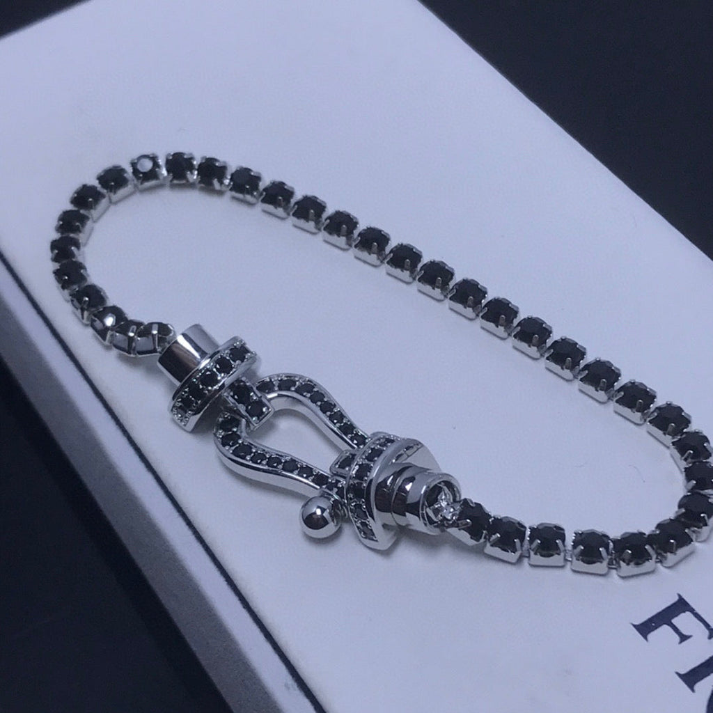 ¡®Lumi¡¯FORCE  LARGE HORSESHOE FULL DIAMOND TENNIS BRACELET