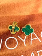 [Lumi] CLOVER LARGE (20mm) 1 MOTIFS GREENER MOP STUD EARRINGS