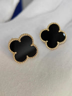 [Lumi]CLOVER 20MM BLACK MOP EARRINGS