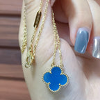 ¡®Lumi¡¯CLOVER 15MM BLUE AGATE NECKLACE