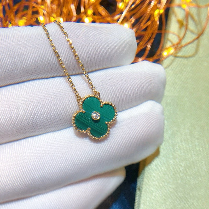 ¡®Lumi¡¯CLOVER 15MM DIAMOND TURQUOISE NECKLACE