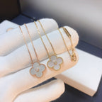 ¡®Lumi¡¯CLOVER 15MM DIAMOND WHITE FRITILLARIA NECKLACE