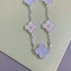 [Lumi]New  CLOVER 5 MOTIF PURPLE CHALCEDONY BRACELET COLLECTION