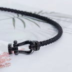 ¡®Lumi¡¯FORCE LARGE SERIES HORSESHOE BLACK SAMURAI BRACELET
