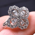 ¡®Lumi¡¯LOOP RING FULL MOTIF DIAMOND 16MM SILVE