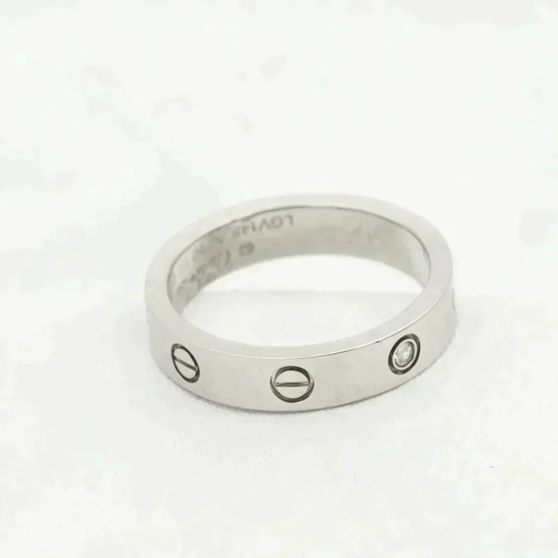 ¡®Lumi¡¯LOVE RING 4MM 1 DIAMOND SILVER