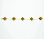 [Lumi jewelry] CLOVER 5 MOTIFS TIGER EYE BRACELET COLLECTION