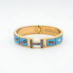 ¡®Lumi¡¯H PINK GOLD BRACELET BLUE CERAMIC