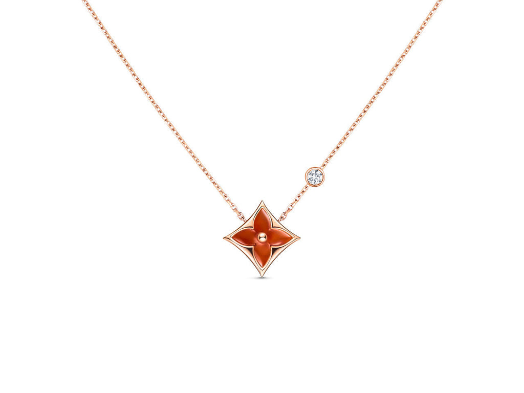 ¡®Lumi¡¯STAR NECKLACE PINK GOLD 1 DIAMOND