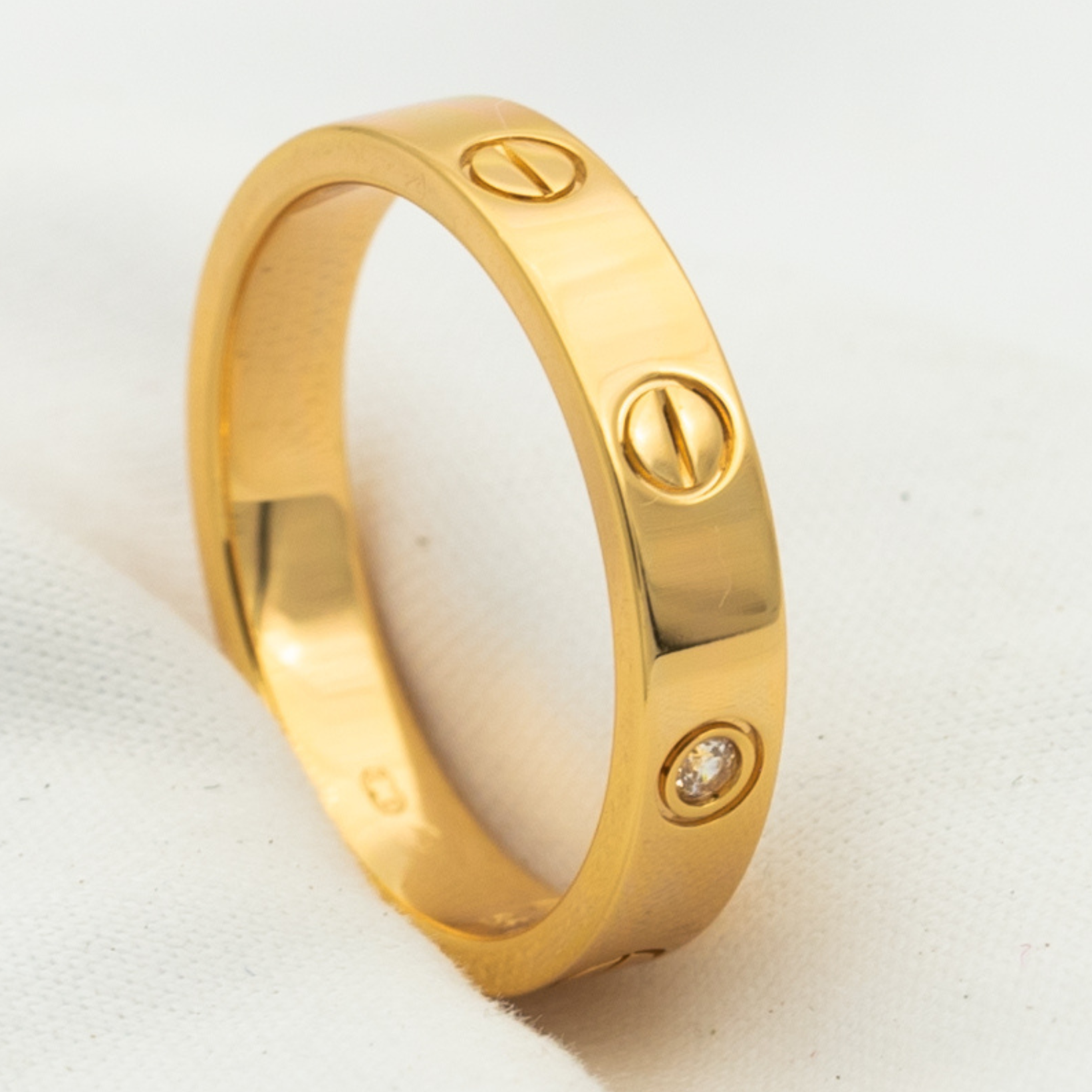 ¡®Lumi¡¯LOVE RING 4MM 1 DIAMOND PINK GOLD