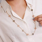 ¡®Lumi¡¯CLOVER 20 MOTIFS DARK MOP DIAMOND  NECKLACE