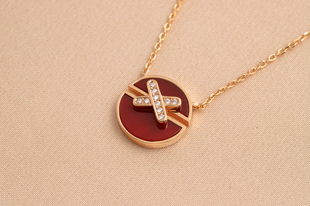 ¡®Lumi¡¯JEUX DE PINK GOLD DIAMOND NECKLACE
