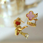 ¡®Lumi¡¯CLOVER MEDIUM 1 MOTIFS CARNELIAN  EARRINGS