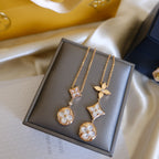 ¡®Lumi¡¯COLOR BLOSSOM LARIAT NECKLACE PINK GOLD WHITE MOTHER PEARL AND DIAMOND