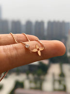 ¡®Lumi¡¯BLOSSOM PENDANT PINK GOLD AND DIAMOND