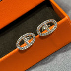 ¡®Lumi¡¯HM FULL DIAMOND PIG NOSE STUD EARRINGS