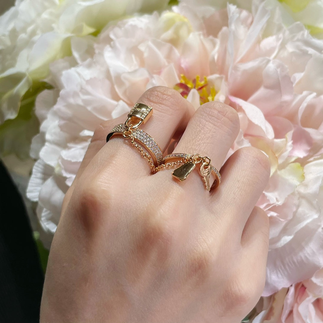 ¡®Lumi¡¯HM KELLY CLOCHETTE DOUBLE RING IN  WITH DIAMONDS