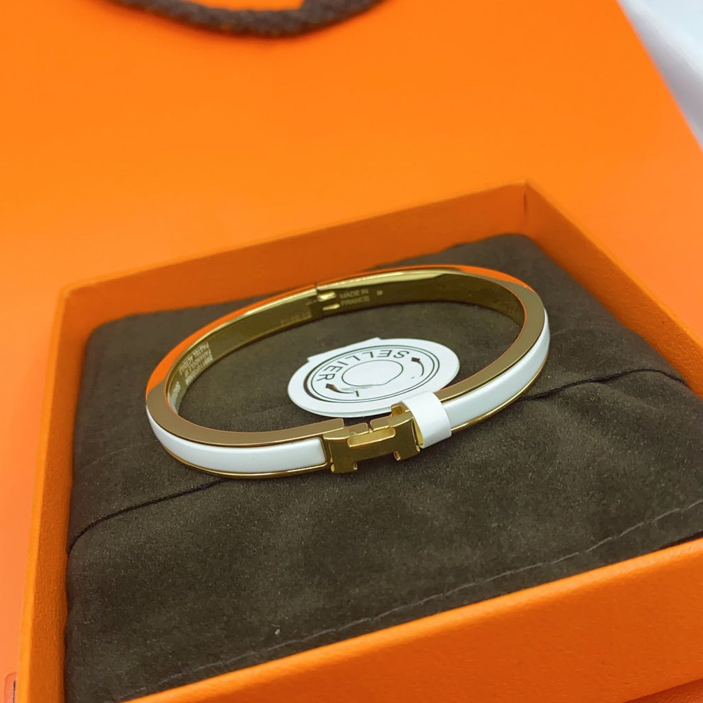 ¡®Lumi¡¯CLASSIC HM CLIC WHITE 8MM ENAMEL BRACELET