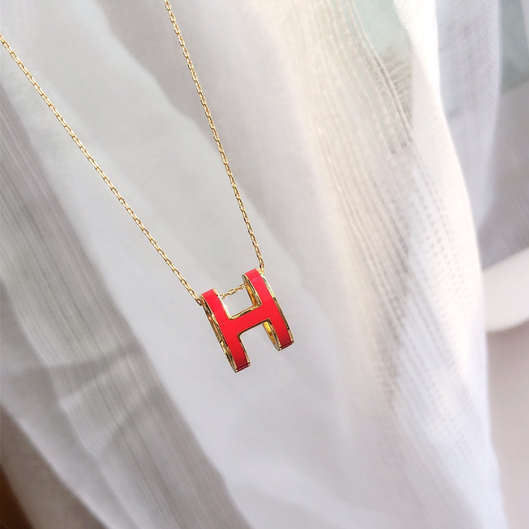 ¡®Lumi¡¯HM CLIC RED ENAMEL GOLD NECKLACE
