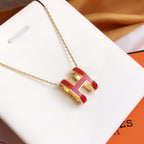 ¡®Lumi¡¯HM CLIC RED ENAMEL GOLD NECKLACE