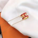 ¡®Lumi¡¯HM CLIC RED ENAMEL GOLD NECKLACE