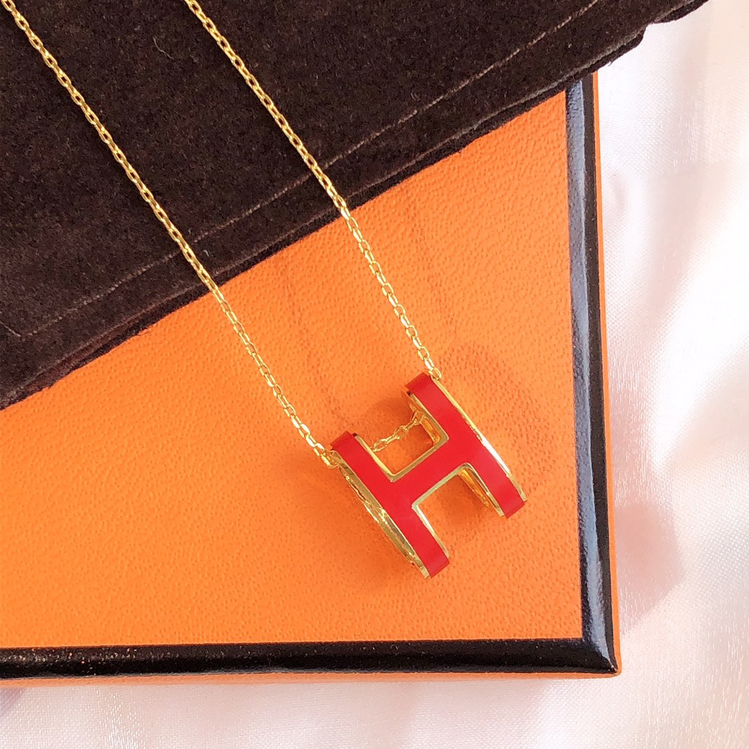 ¡®Lumi¡¯HM CLIC RED ENAMEL GOLD NECKLACE