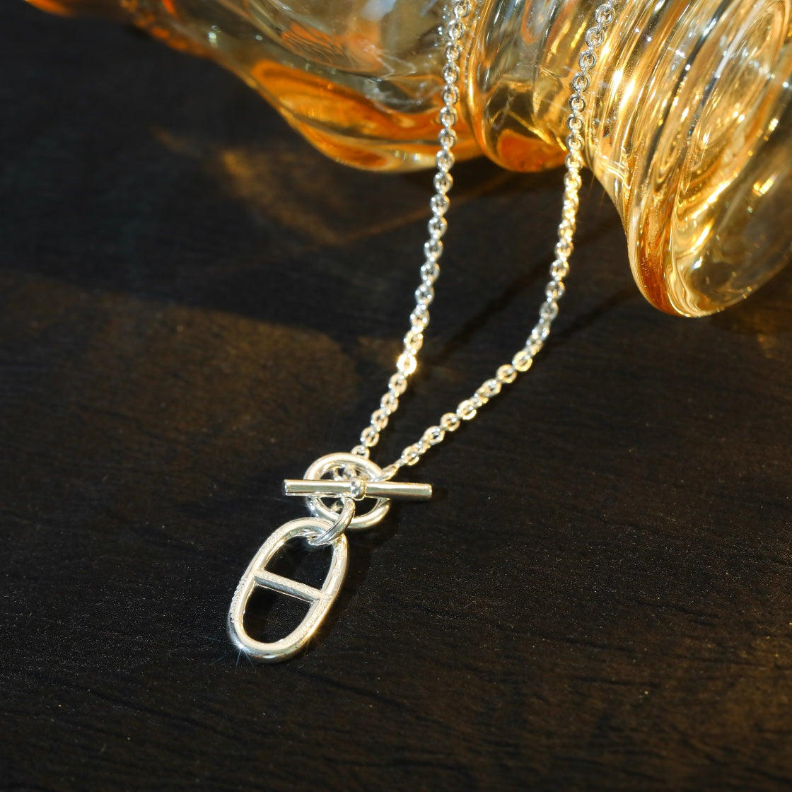 ¡®Lumi¡¯HM CHAINE D'ANCRE PENDANT NECKLACE STERLING SILVER