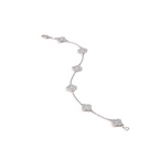 ¡®Lumi¡¯CLOVER 6 MOTIF SILVER DIAMOND BRACELET