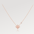 ¡®Lumi¡¯STAR PINK MOP 1 DIAMOND PINK GOLD NECKLACE