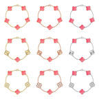 [Lumi jewelry] CLOVER 5 MOTIFS  PINK MOP BRACELET COLLECTION