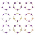 [Lumi jewelry] CLOVER 5 MOTIF VIOLET BRACELET COLLECTION
