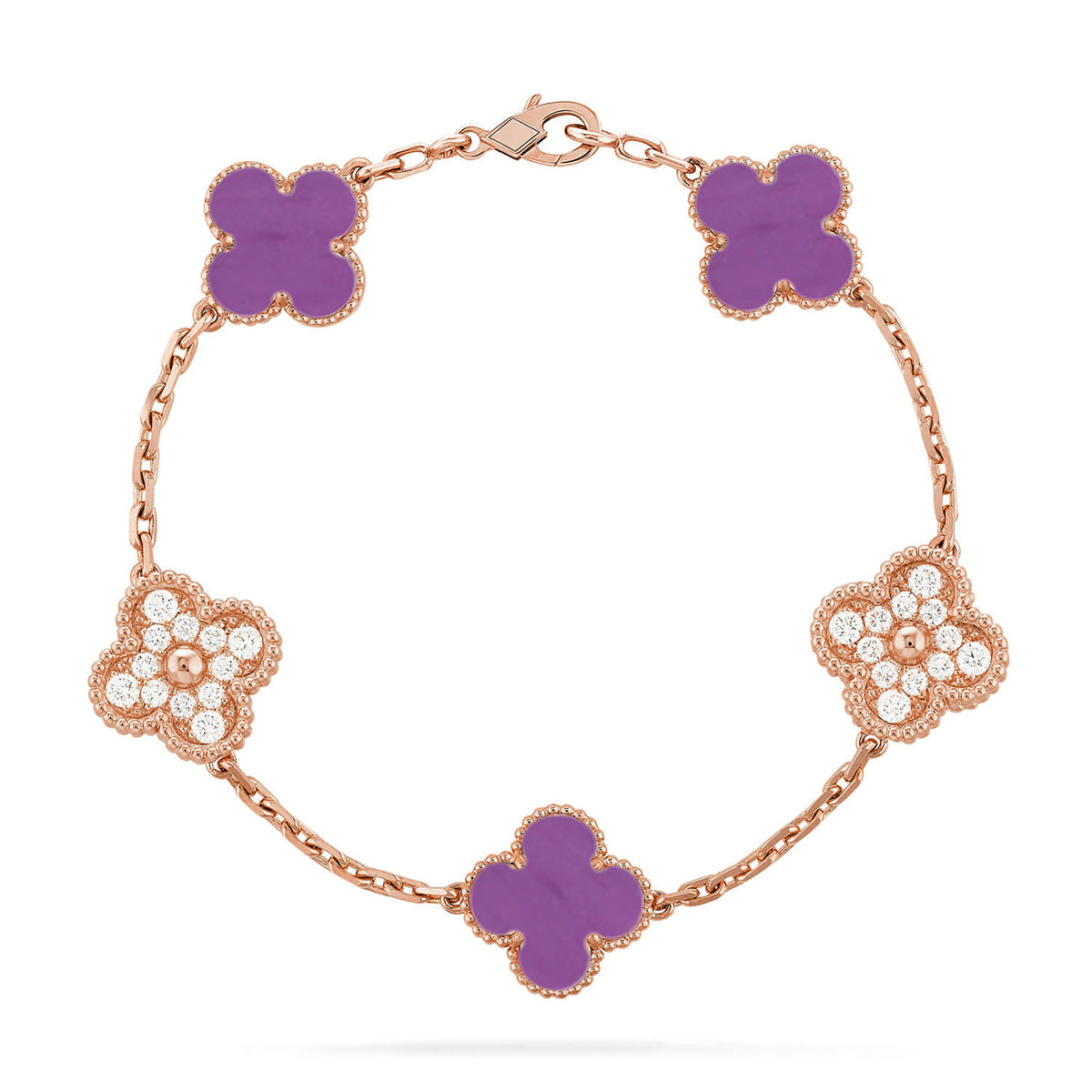 [Lumi]New  CLOVER 5 MOTIF VIOLET BRACELET COLLECTION