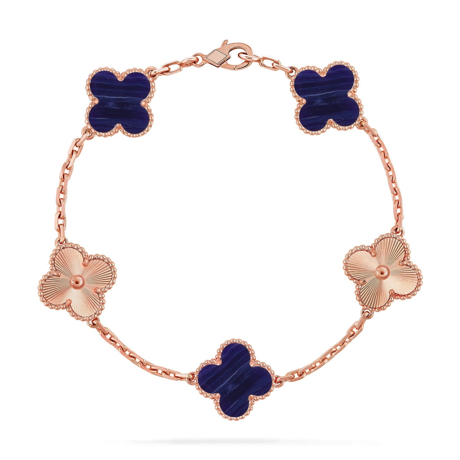 [Lumi jewelry]CLOVER 5 MOTIF PURPLE STRIPES BRACELET COLLECTION