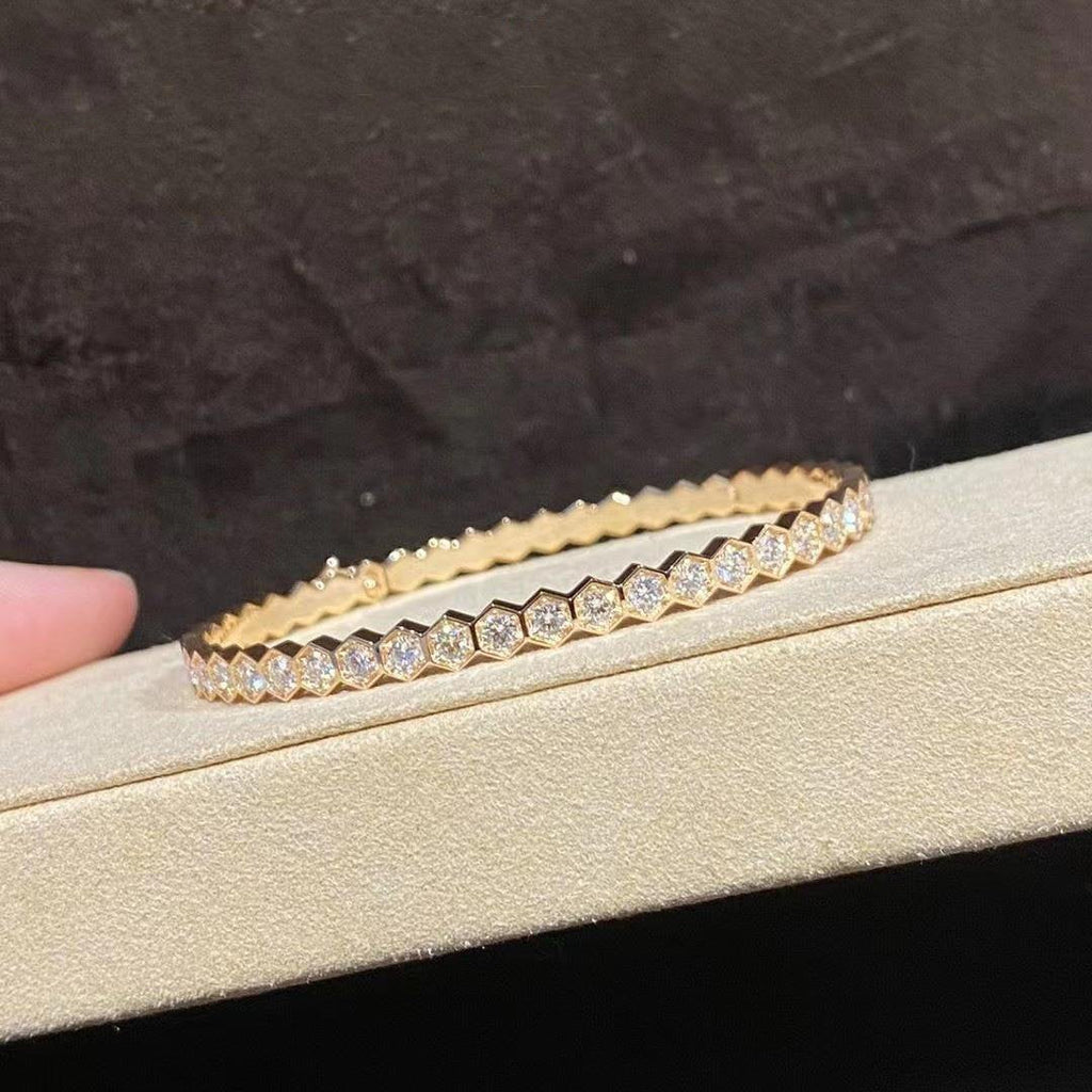 ¡®Lumi¡¯BEE LOVE GOLD BRACELET FULL DIAMOND