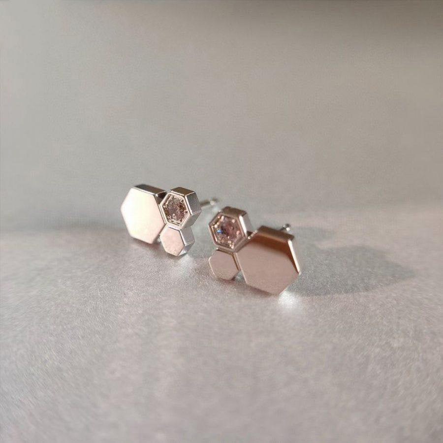¡®Lumi¡¯BEE LOVE SILVER DIAMOND EARRINGS