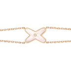 ¡®Lumi¡¯JEUX BRACELET WHITE MOP PINK GOLD 1 DIAMOND
