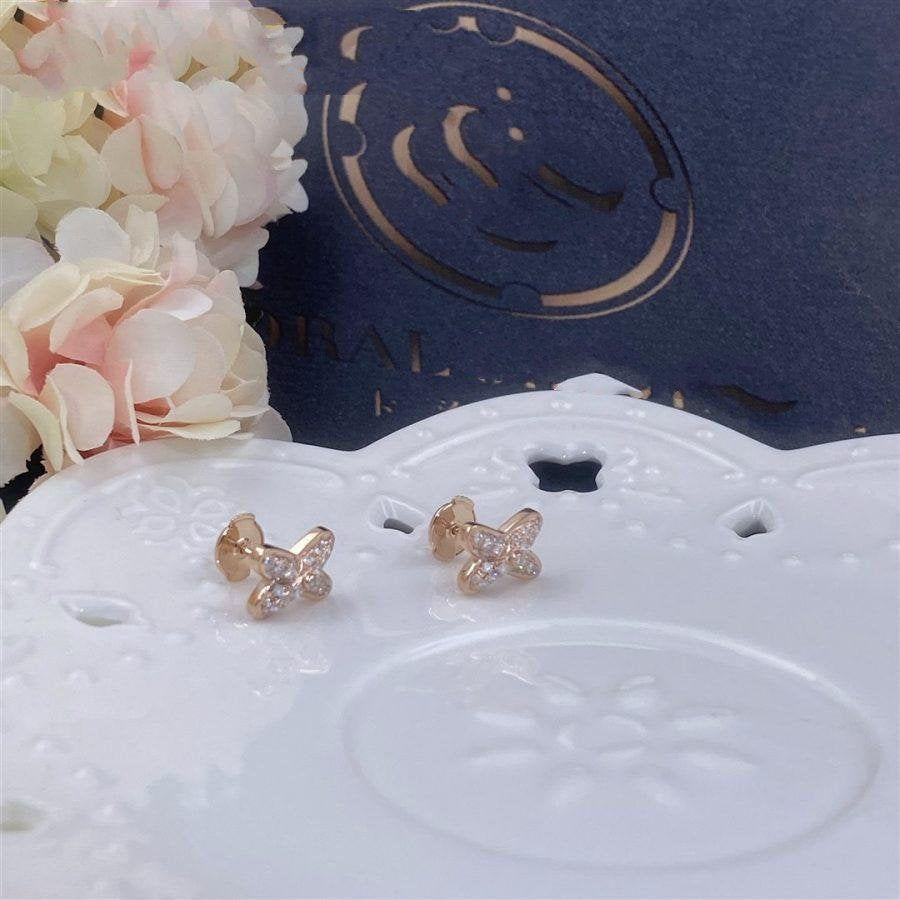 ¡®Lumi¡¯JEUX DE PINK GOLD DIAMOND EARRINGS